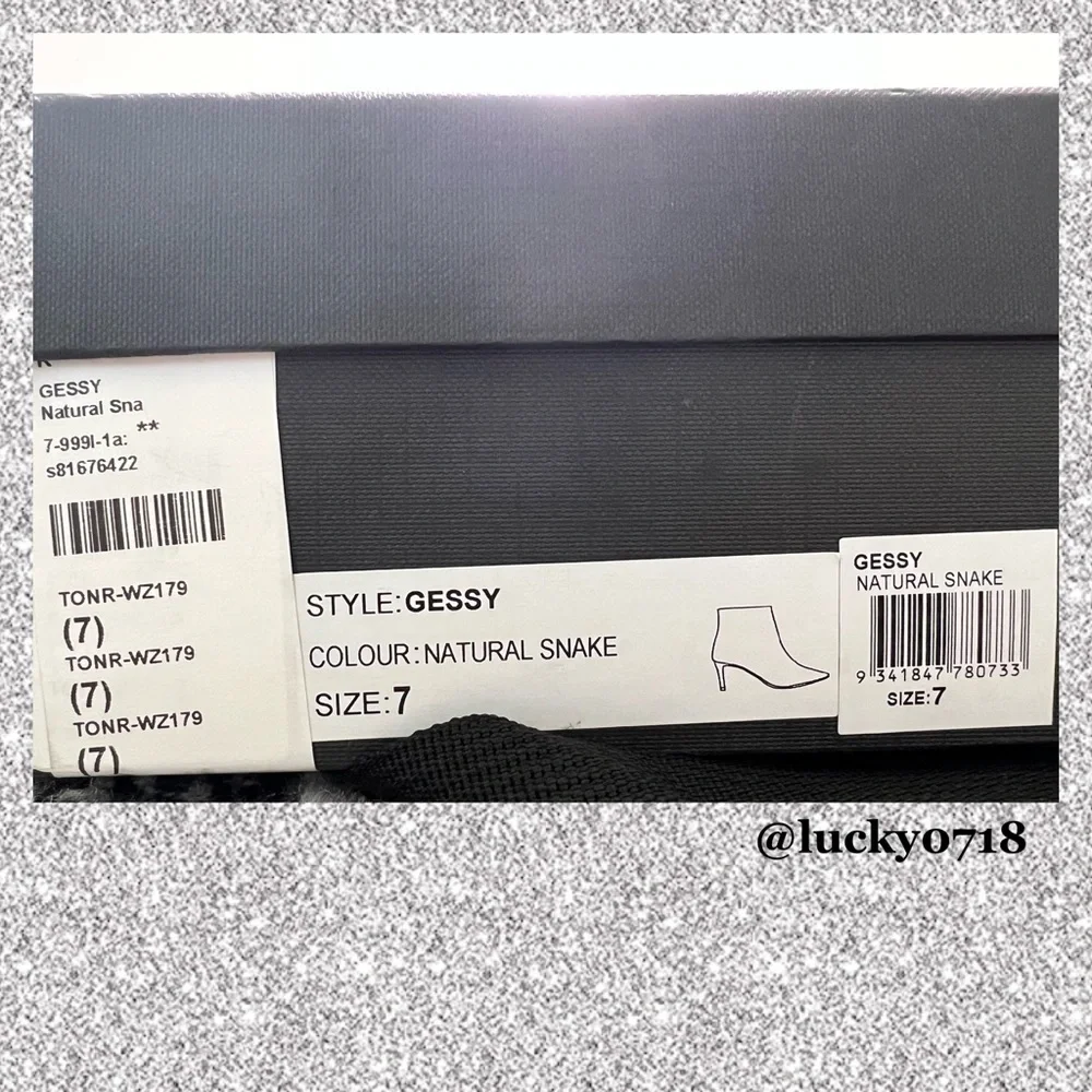 Tony Bianco NWT Gessy Bootie in Natural Snake Sz 7 - Picture 11 of 14